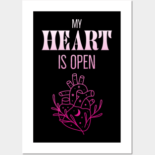 My Heart Is Open Openness Inspiration Warmly Posters and Art